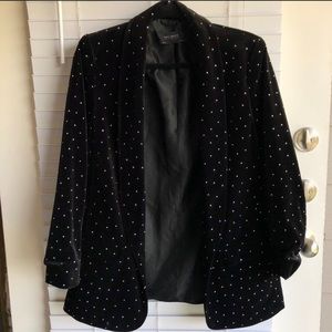 Zara Velvet Studded Blazer